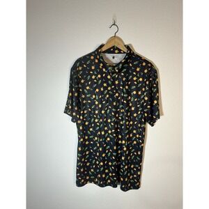 Mens BCG Oranges Golf Shirt Navy Blue XL